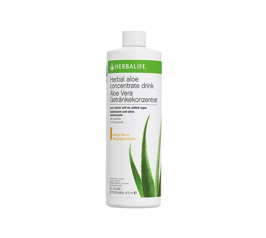 Herbal Aloe Concentrate – Mango Flavor, 473 mL (Sugar-Free Beverage Mix)