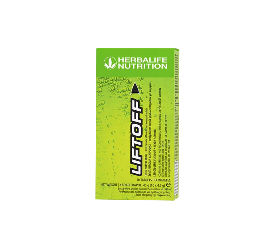 Herbalife Lift Off® Effervescent Energy Drink Lemon-lime 10 tablets per box